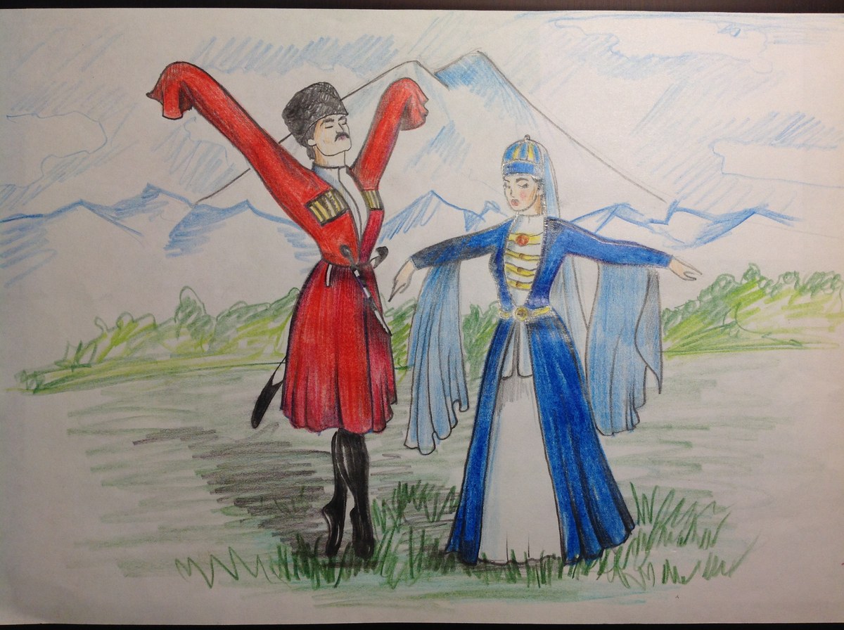 Рисование про Кавказ для детей